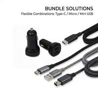 Cargador de Coche 12V 24V a 5V 4.8A de Alta Estabilidad, Mini USB Dual con Puertos Independientes de 5V 2.4A Cada Uno, Cargador de Coche para Encendedor de Cigarrillos