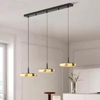 Lustre de salle à manger en pierre naturelle de luxe, moderne et sophistiqué, lampe de designer de luxe léger pour îlot de table à manger