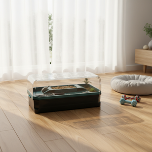 Terrario <span class=keywords><strong>de</strong></span> Alta Calidad para Anfibios, Jaula Ecológica <span class=keywords><strong>de</strong></span> Plástico para Reptiles, Área Separada Espaciosa para Animales Pequeños - Product Image 3