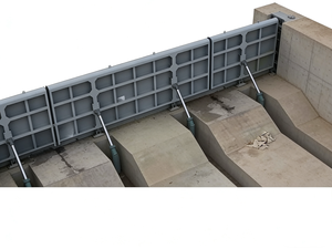 Porte battante hydraulique automatique en acier pour barrage |   Clapet de régulation pour le contrôle des inondations et la rétention de l'eau dans les rivières - Product Image 4