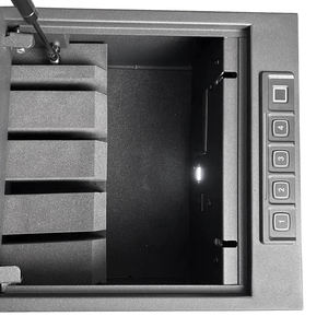 Kotak penyimpanan pistol 4 sel model besar logam, buka kunci kata sandi sidik jari, pemecah otomatis, kotak penyimpanan properti taktis - Product Image 5