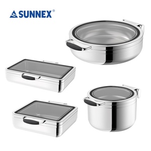 Sunnex Roma Serie Dia. 36cm Redondo Inducción Chafer Espejo Pulido Acero Inoxidable - Product Image 4