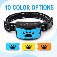 USB-Aufladbares Wasserdichtes Plastik-Vibrations-Bellhemmendes Hundetrainingshalsband mit 10 Farboptionen