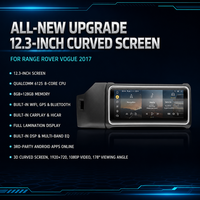 Nouvel autoradio Android 12,3 pouces, lecteur multimédia Carplay, navigation GPS, autoradio stéréo pour Range Rover Vogue L405 2017