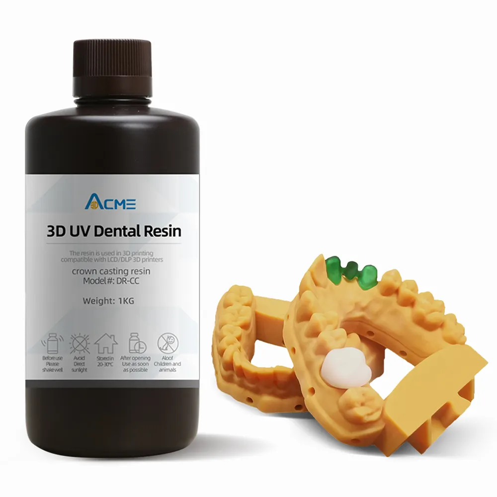 Acme-impresora 3d de resina 405nm, material de impresión dental, dlp, lcd, uv, corona, estable