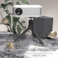 Mini Proyector RuiYing 2025 con Pantalla LCD de 2.69 Pulgadas, Android 9, 720p, 3D, 200 Lúmenes Integrados, Conexión para Teléfono, 32GB, 1 Año de Garantía