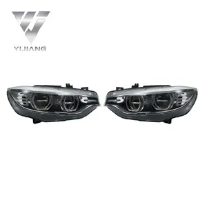 M4 CS GTS ไฟหน้ารถแบบออริจินัลสำหรับ BMW 4ซีรีส์ F82ไฟหน้าไบซีนอนด้านขวาแบบ LED แบบคู่ของแท้