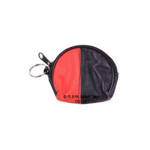 Portamonete Angelina De Paris in Pelle Rossa e Nera, Portachiavi Rotondo 600/Caja Ref50092 - Product Image 1