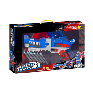 MJ TOYS Robot eléctrico Deformación Escopeta suave Pistola automática de balas suaves juguetes con 6 balas para niños - Product Image 4