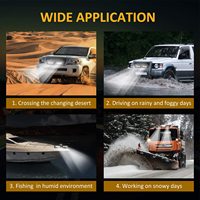 Barre lumineuse LED de travail pour voiture 7'' 120W, faisceau combiné, feux de conduite pour camion, 4x4, moto, rampe, 12V 24V, phare antibrouillard, accessoires auto