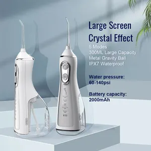 <span class=keywords><strong>Jet</strong></span> d'eau <span class=keywords><strong>dentaire</strong></span> puissant Pick Flosser Machine à laver la bouche Portable irrigateur Oral pour le blanchiment des dents nettoyage <span class=keywords><strong>dentaire</strong></span> santé - Product Image 3