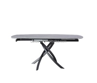 Table à manger extensible en pierre frittée, populaire en France, gain de place pour petite salle à manger