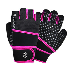 Gants d'exercice Boton Gym, noir et rose, antidérapants, pour la musculation, gants de fitness pour adultes, unisexe - Product Image 1