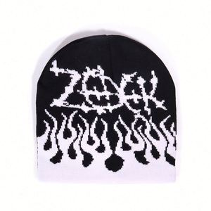 Gorros de Invierno Personalizados al por Mayor con Diseño Personalizado, Gorros de Punto Jacquard 100% Acrílico Y2K, Gorros Cálidos de Invierno con Logotipo Personalizado - Product Image 5