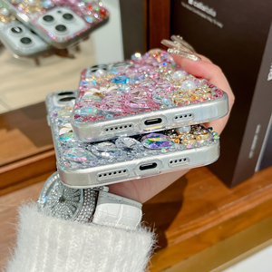 Làm Bằng Tay Chất Lượng Cao Sang Trọng Trường Hợp Điện Thoại Cho Apple 16/15 Pro Và Cho Iphone 14 Kim Cương-Studded Hình Trái Tim Ngọc Trai Thiết Kế - Product Image 3