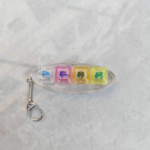 Conception personnalisée, diverses couleurs, anti-stress, <span class=keywords><strong>4</strong></span> touches, forme de chat, testeur de commutateur de clavier transparent, porte-<span class=keywords><strong>clés</strong></span>, commutateur MX - Product Image 3