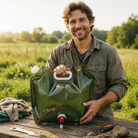 Sac de stockage d'eau pliable 5L 10L 20L, conteneur d'eau pliable, bidon d'eau portable étanche pour le camping, la randonnée et les activités de plein air