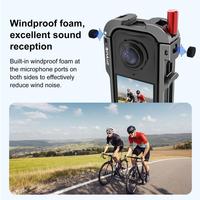 PULUZ Cage de protection métallique avec support d'extension, griffes porte-accessoires et cache-objectif pour Insta360 X4 Air