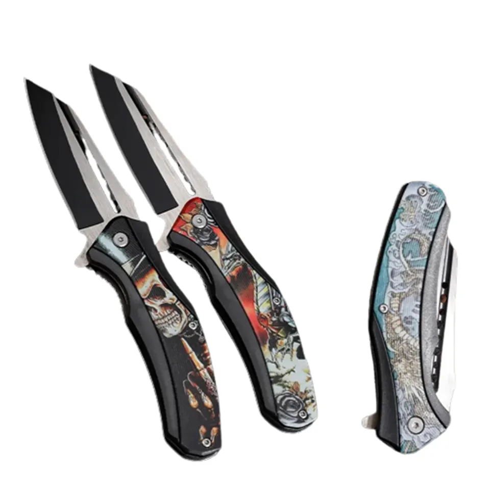 Coltello da esterno pieghevole sopravvivenza all'aperto multifunzione all'aperto piegato caccia sopravvivenza strumento coltelli