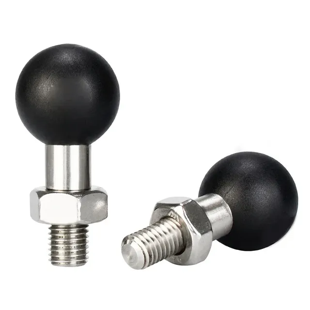 M8/M10 Screw Motorcycle Handlebar Mount Rearview Mirror Ball Head Clamp Base Stainless Steel Phone Holder Handlebar Bolt Bracket