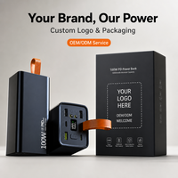 Nouvelle batterie externe Type-C de 100 W à haute puissance, 50 000 mAh, charge super rapide, grande capacité, pour téléphone portable et ordinateur portable