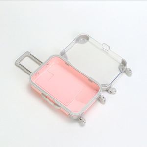 Mini Rolling Luggage for Kids: Clear Toy <b>Suitcase</b> - Pretend Play & Travel Fun - Product Image 2