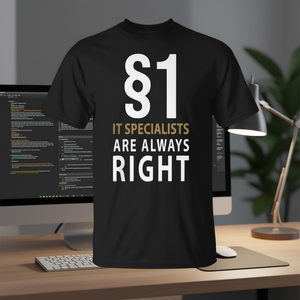Camiseta It Specialist Nerd Sección 1 Siempre Right Negra Unisex Talla Adulto S M L XL XXL - Product Image 3