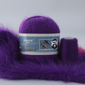 HILADO DE FUCHEA MENCA 50G+20G para tejer a mano suéteres y cárdigans de mujer, extra suave, esponjoso y cálido, teñido en masa, mezcla de angora y conejo. - Product Image 5