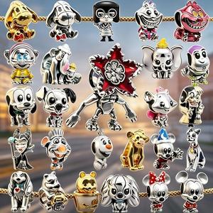 Nouvelles perles breloques originales en zircon tungstène, personnages de Demogorgon, Le Roi Lion, <span class=keywords><strong>Simba</strong></span>, les Mauvaises Personnages, Maleficent, compatibles avec pendentifs et bracelets, bijoux pour femmes - Product Image 1