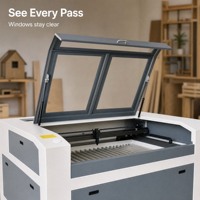 Machine de gravure et de découpe au laser CO2 1390, refroidissement par eau, 1300x900mm, pour acrylique, bois, MDF, pierre, caoutchouc, verre