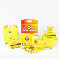 Boîte d'emballage pour frites personnalisées avec logo, emballage pour la restauration rapide, boîte à emporter jetable, boîte à déjeuner, boîte à frites, boîte à poulet, boîte alimentaire en papier