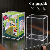 Étui de présentation magnétique en acrylique personnalisé de qualité supérieure pour boîte cadeau de cartes d'anime vertes, étanche, anti-poussière, protection UV, support magnétique N52