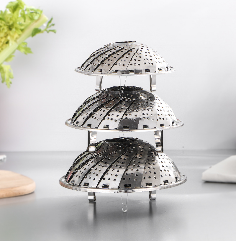 Складная и Штабелируемая корзина для пароварки из нержавеющей стали