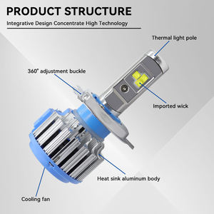 Bombilla LED para Faros Delanteros de Automóvil, Chip H4, 6000K, 12V, 8000 Lúmenes, Kit de Reequipamiento de Ajuste Universal - Product Image 4