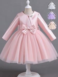 Grande <span class=keywords><strong>Robe</strong></span> <span class=keywords><strong>Tutu</strong></span> d'Été pour Fille, Bébé et Enfant, Idéale pour Fête d'Anniversaire, Baptême ou Cérémonie, Style Princesse Mignonne avec Grand Nœud - Product Image 5