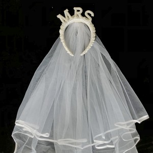 Bride to Be Bridal Gift <strong>Hen</strong> <strong>Party</strong> Bride <strong>Headband</strong> with Veil - Product Image 5