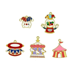 मिश्र धातु तामचीनी सर्कस श्रृंखला पेलेंट गहने बनाने के लिए विभिन्न डिजाइन आकर्षण आकर्षण - Product Image 1
