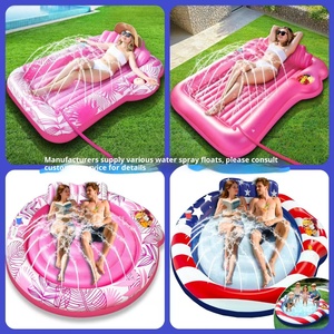 Lit flottant double gonflable en PVC pour adultes <span class=keywords><strong>avec</strong></span> porte-gobelet, transat de <span class=keywords><strong>piscine</strong></span> extérieur, modèle PSSHC Chine - Product Image 2