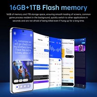 Smartphone 5G S25 Edge+ Original Haute Configuration 16 Go + 1 To, Android 15, Grand Écran, Téléphones Mobiles Mondiaux, Double SIM, Cellulaire LTE