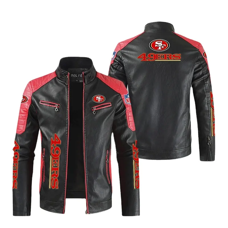 2022 Custom Pu Zipper Real Leather Motor Cycle Men New design Fashion Jackets