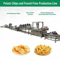 Industriële productielijn voor aardappelchips en frites, automatische diepvriesaardappelverwerkingsinstallatie, aardappelchipsmachine
