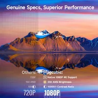 Projecteur portable HY310 avec mise au point automatique, 1080P, 330 ANSI, Android 11, haut-parleur 5W, Air Mouse et assistant vocal