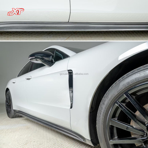 ชุดแต่งสเกิร์ตข้างคาร์บอนไฟเบอร์แบบแห้ง รุ่น 971 สำหรับ Porsche <span class=keywords><strong>Panamera</strong></span> 971.1 971.2 976 พร้อมลิ้นเสริมสปอยเลอร์ ปี 2018 +23 - Product Image 3