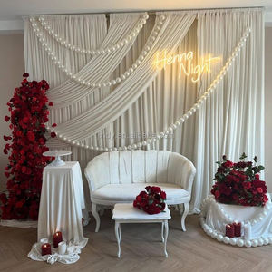 ستارة مخملية قابلة للتخصيص لتزيين الحفلات والمناسبات، لوحة خلفية وأنابيب وستائر لتزيين حفلات الزفاف والفعاليات والمسارح - Product Image 6