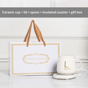 Business Home Control Smart Ceramic Constant Temperature Mug Set 55 Degree Thermostat Cup Gift Set with UV Printing Custom Logo - Product Image 2