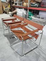 Fauteuil design moderne avec structure en acier inoxydable et cuir véritable, fauteuil d'appoint pour salon, bureau à domicile