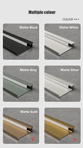 Moldura de Zócalo LED de Aluminio con Canal de Luz Integrado para Iluminación Decorativa de Pisos - Product Image 5