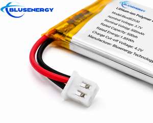 Batterie polymère lithium-ion Blusenergy 3.7V 500mAh Blus902530 pour l'électronique grand public - Product Image 2