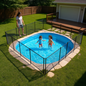 Clôture de piscine en PVC Teslin, maille 4 x 48 pieds, clôture de sécurité amovible pour piscines enterrées, protection des enfants et des animaux domestiques - Product Image 2