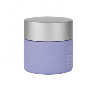 Envase cosmético morado mate personalizado de 50g, <span class=keywords><strong>crema</strong></span> facial, envase vacío, tarro de <span class=keywords><strong>Crema</strong></span> <span class=keywords><strong>para</strong></span> Ojos, tarro de <span class=keywords><strong>crema</strong></span> <span class=keywords><strong>para</strong></span> máscara de labios con tapa plateada - Product Image 1
